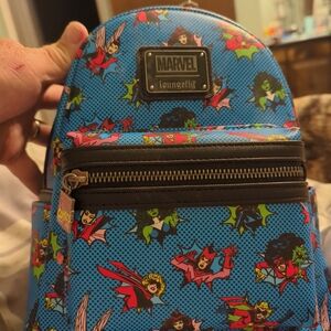 Loungefly Marvel Heroes Blue Mini Backpack